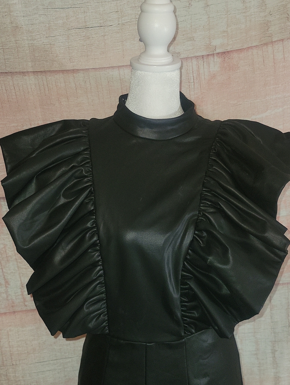Akira Faux Leather Romper - Picture 2 of 10